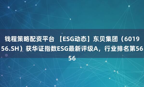 钱程策略配资平台 【ESG动态】东贝集团(601956.SH)获华证指数ESG最新评级A,行业排名第56